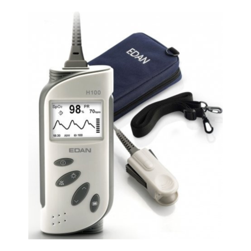OXIMETRO SATUROMETRO PORTATIL CON SENSOR Y ESTUCHE MARCA EDAN Mod. H100