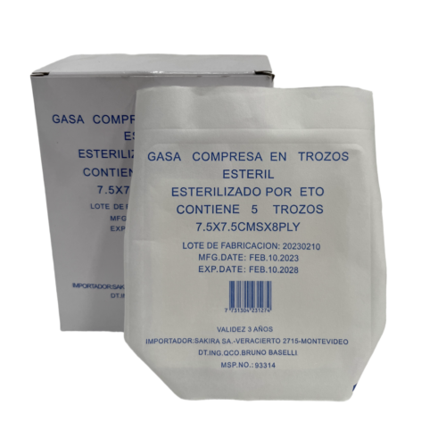 COMP. ESTERIL 7.5 X 7.5 (SOBRE X 5 UNDS)