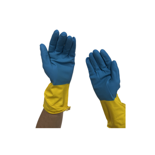 GUANTES PARA TAREAS GRALES LIMPIEZA BICOLOR LATEX TALLE S, M, L, XL Marca SAK