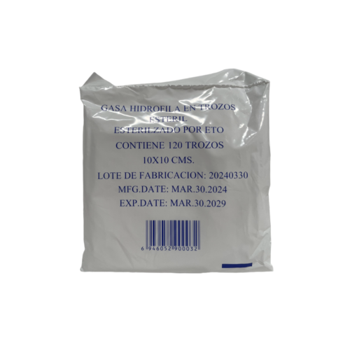 GASA ESTERIL 10X10 (PAQUETE X 120 UNDS.)