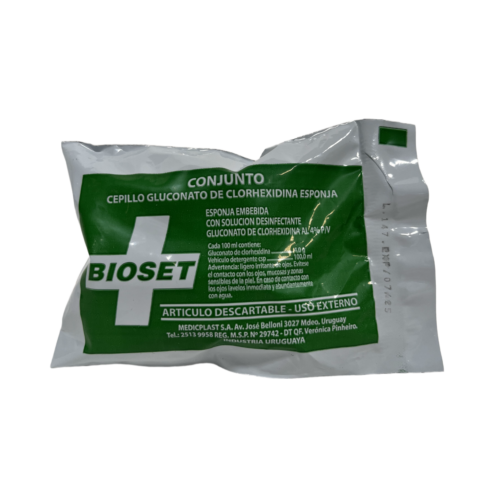 CEPILLO con CLOREHEXIDINA para lavado de manos