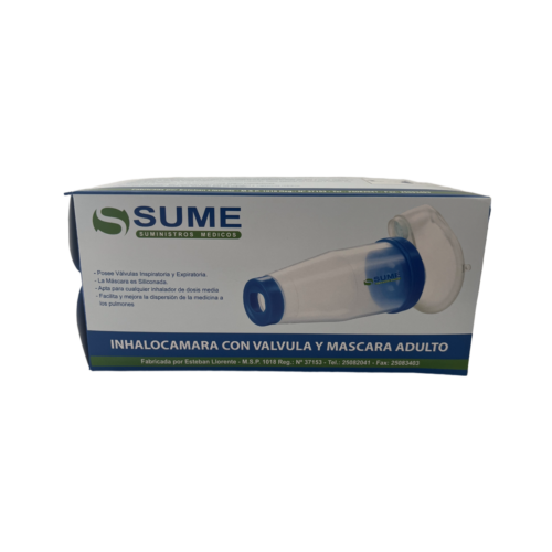 INHALOCAMARA C/ MASCARA ADULTO Y PEDIATRICA SUME