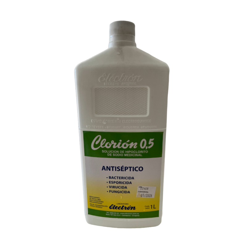 CLORION (HIPOCLORITO DE SODIO AL 0,05%) 1 LT - USO MEDICINAL -