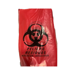 BOLSA RESIDS CONTAM ROJA C/LOGO Meds. 20X30CM