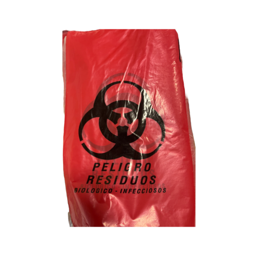BOLSA RESIDS CONTAM ROJA C/LOGO Meds. 20X30CM