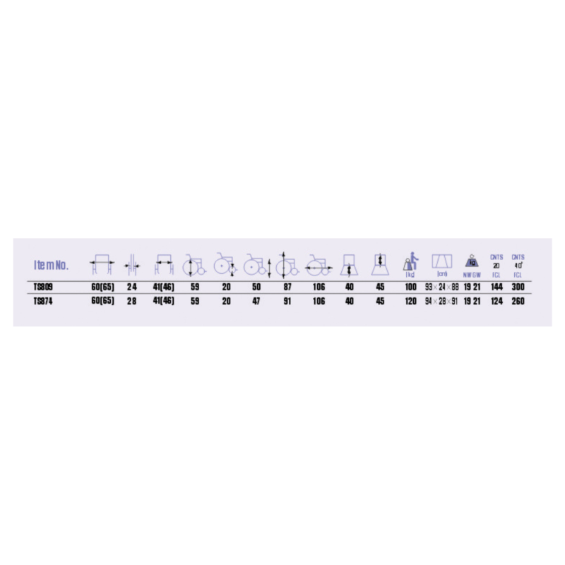 SILLA DE RUEDAS STANDARD TS809
