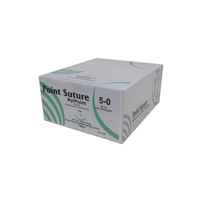 SUTURA TIPO ETHILON (Nylon)   2-0 // 3-0 // 4-0 // 5-0 // 6-0 marca Point Suture