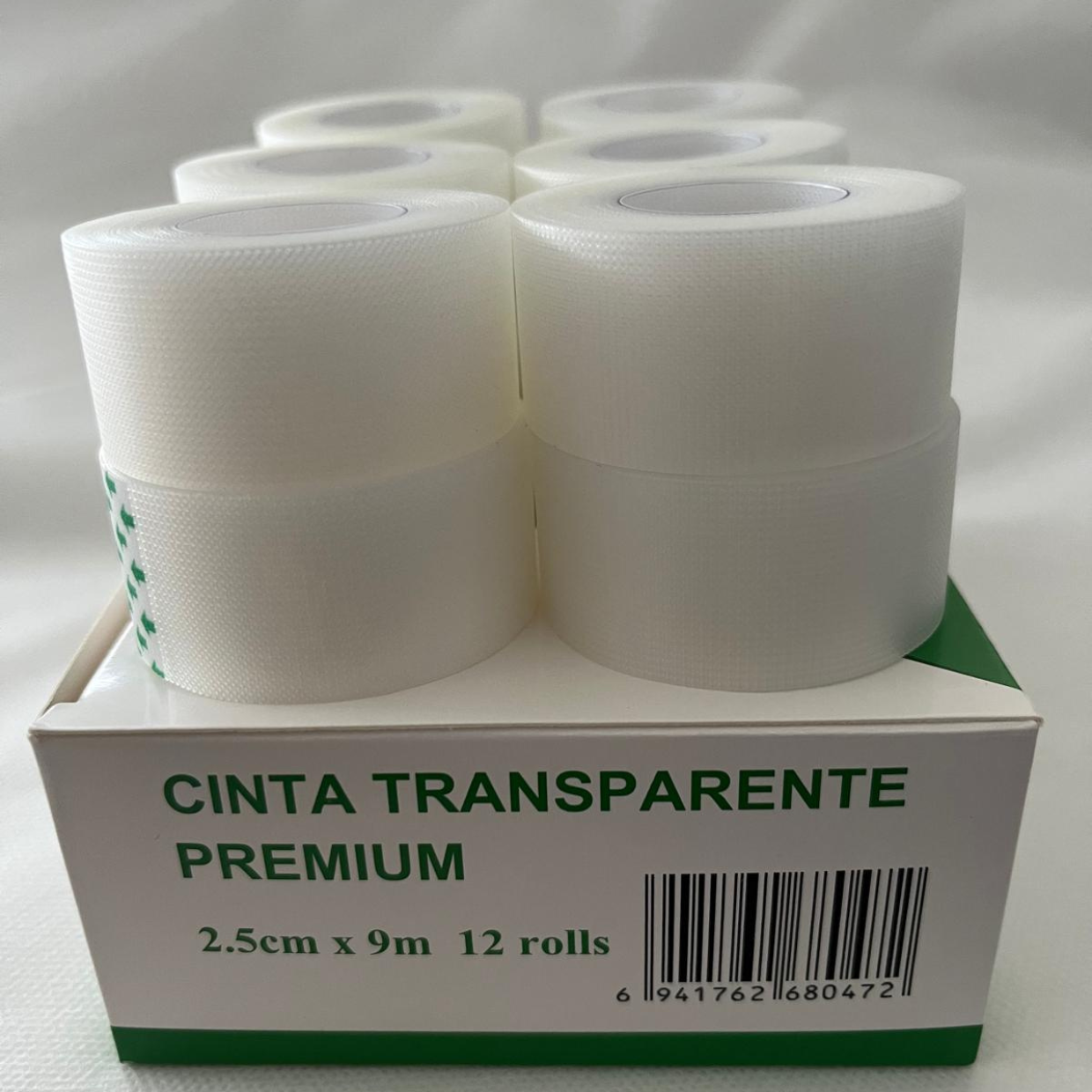 CINTA PLASTICO 2.5cm TIPO TRANSPORE transparente (PREMIUM CH)