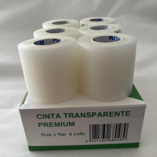 CINTA PLASTICO 5cm TIPO TRANSPORE transparente (PREMIUM CH)